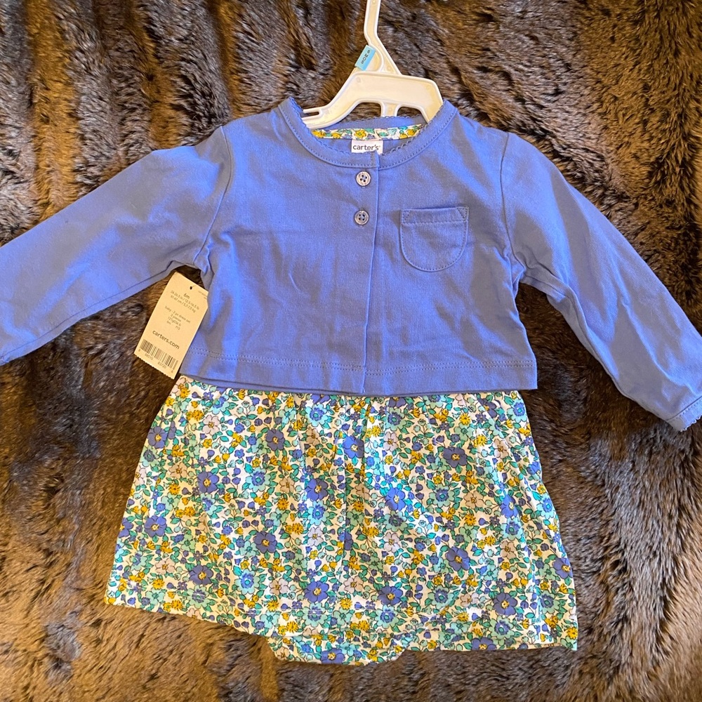 Adorable Carter’s Dress and Cardigan! 6 months